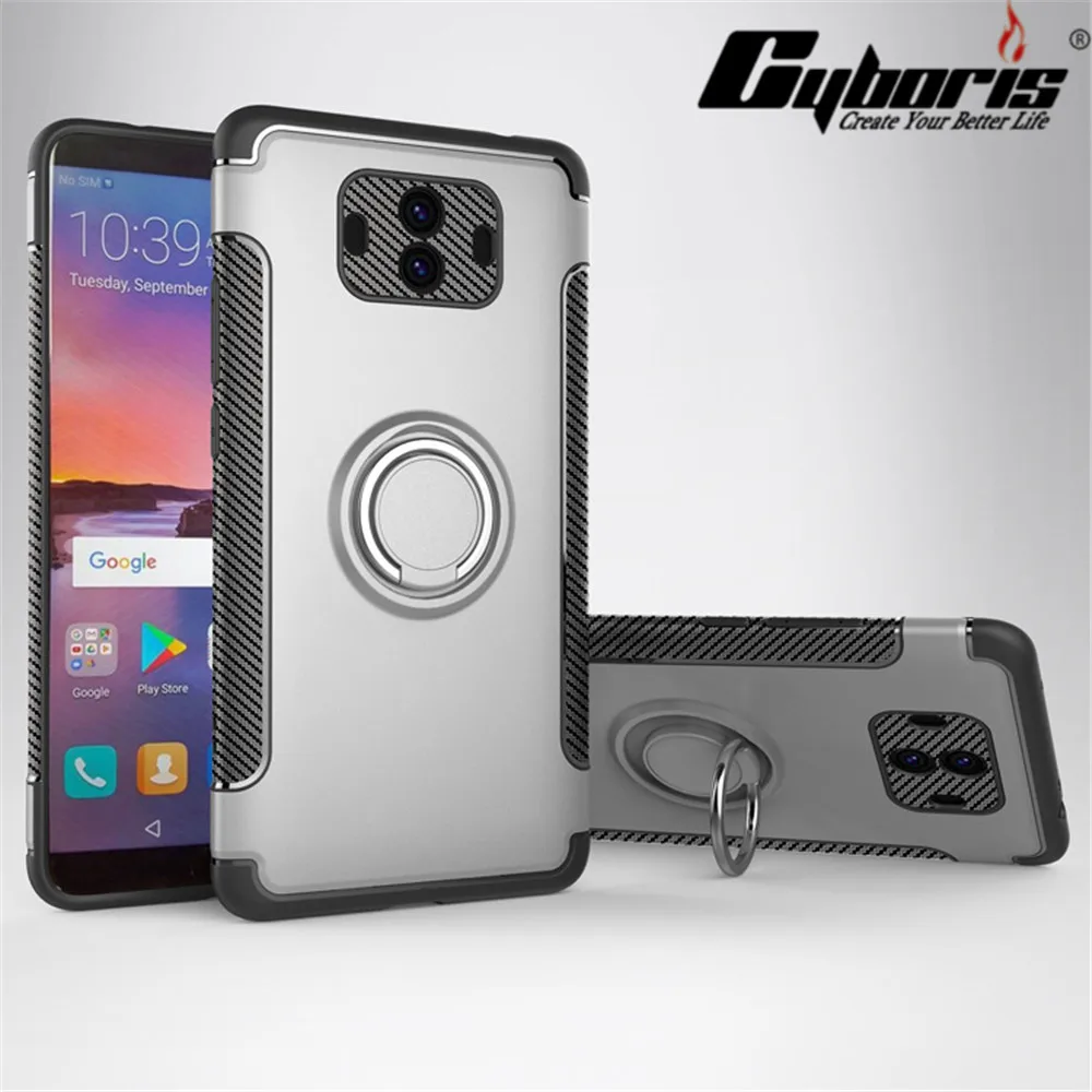 Роскошный чехол из ТПУ с металлическим магнитом на крючке для Huawei P9 P10 P20 Plus Lite/Nova