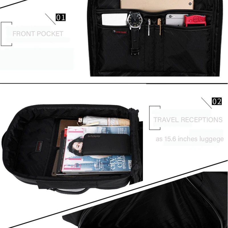 Арктический Хантер B0188 Mochila большой Ёмкость Водонепроницаемый путешествия рюкзак Для мужчин 15," ноутбук рюкзак нейлоновая сумка рюкзаки мужской