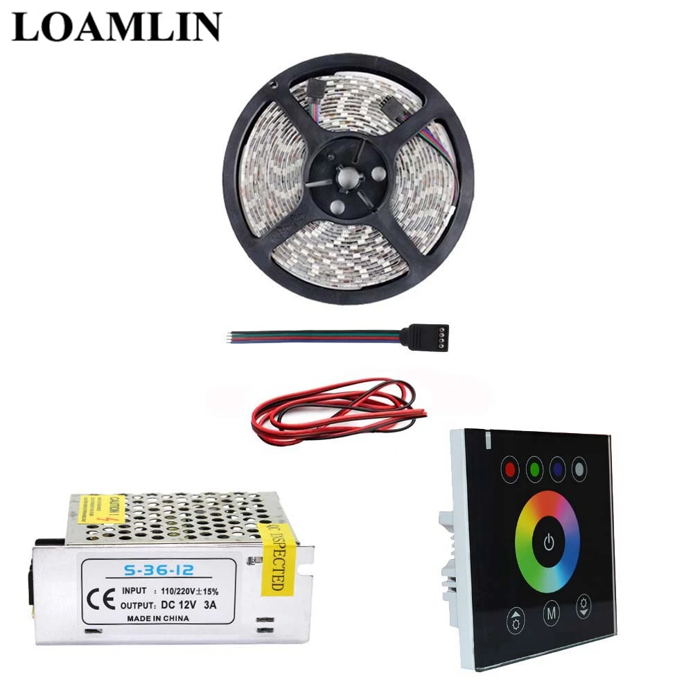 2835/3528SMD RGB Светодиодная гибкая полоса света с черной сенсорной панелью
