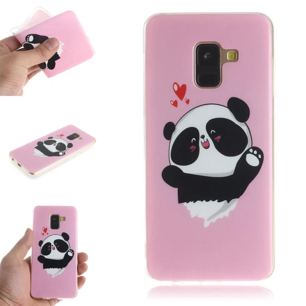 Мягкий чехол Nutbro Cat Panda для Samsung Galaxy A8 2018 A6 Plus S9 S8 J4 J6 J8 Etui Funda | Мобильные телефоны и