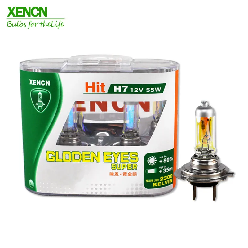 XENCN H7 12V 55W 2300K автомобильный Стайлинг золотые глаза супер яркие 20 пар