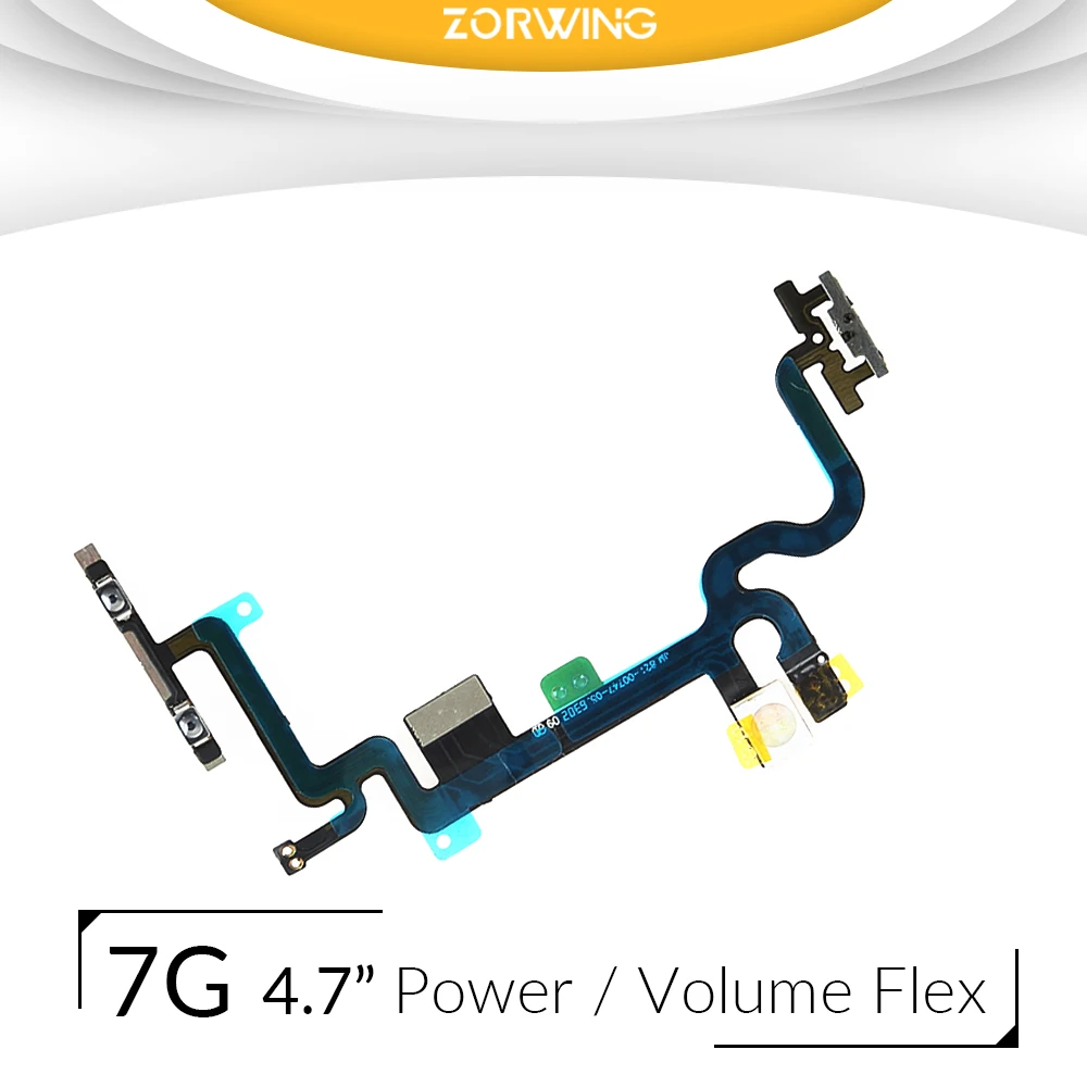 

1 pcs Power Button On Off Flex with Cable For iPhone 7 7 plus Mute Volume Switch Connector Ribbon Parts flex