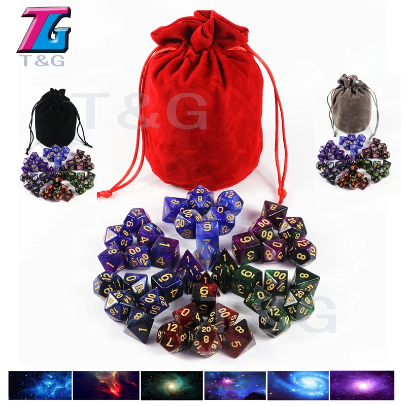 Высокое качество Galaxy Dice 6 комплектов 7 штук ролевые игры настольные человек