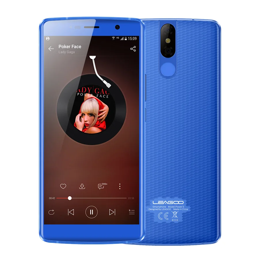 LEAGOO power 5 Android 8 1 двойная задняя камера 4G мобильный телефон 7000mAh 99 &quotFHD MT6763V