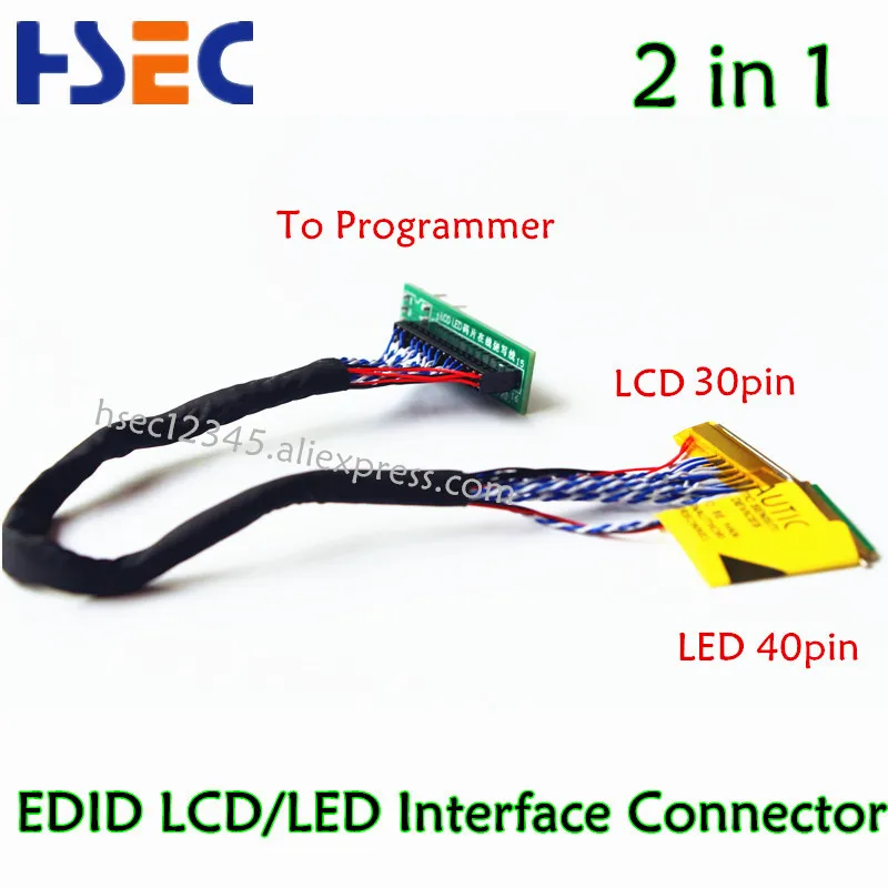 EDID ноутбук ЖК экран кодовый чип Считывание данных линия LED LCD 2 в 1 для RT809F RT809H CH341A