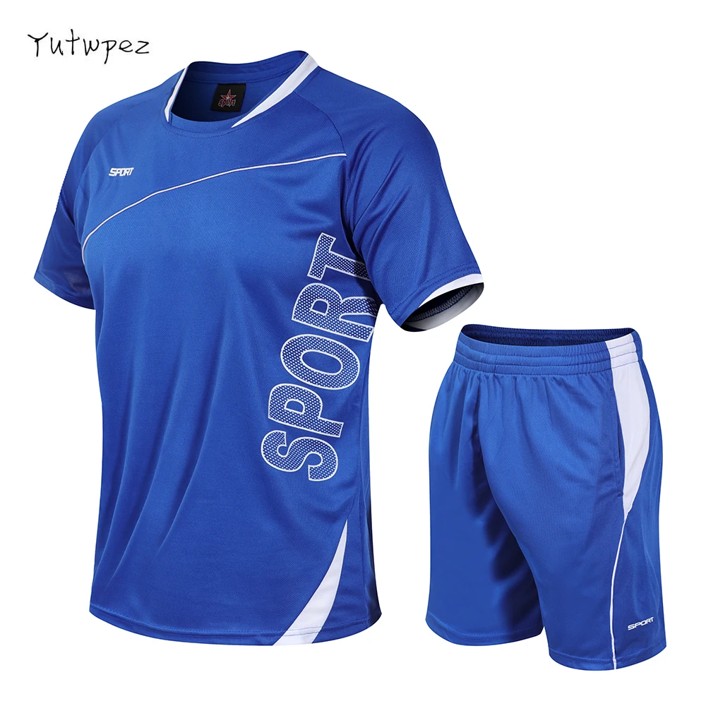 Спортивный костюм для мужчин, M-4XL, лето,, мужские комплекты, футболки+ шорты, комплекты из двух предметов, повседневный спортивный костюм, мужской, Круглый ворот, одноцветная спортивная одежда