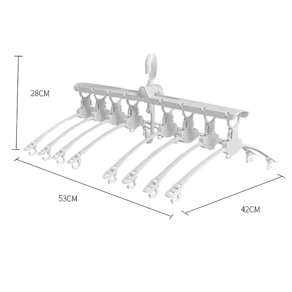 

Multifunctional Rotatable Folding Drying Rack Plastic Cloth Hanger Hook Windproof Blanket Heavy Drying Rack Laundry Storage
