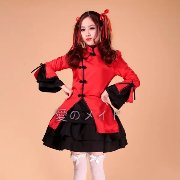 

New Fashion Chinese Style Lolita Dress Anime Cosplay Costume Maid Costumes for Women Halloween Party Club Ball Gown
