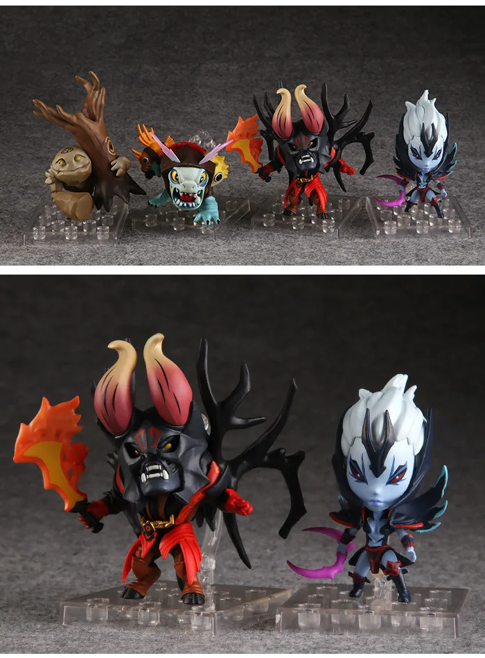 4 шт./компл. Dota 2 игры рисунок Игрушки slark крошечные doom штучной упаковке PVC Фигурки