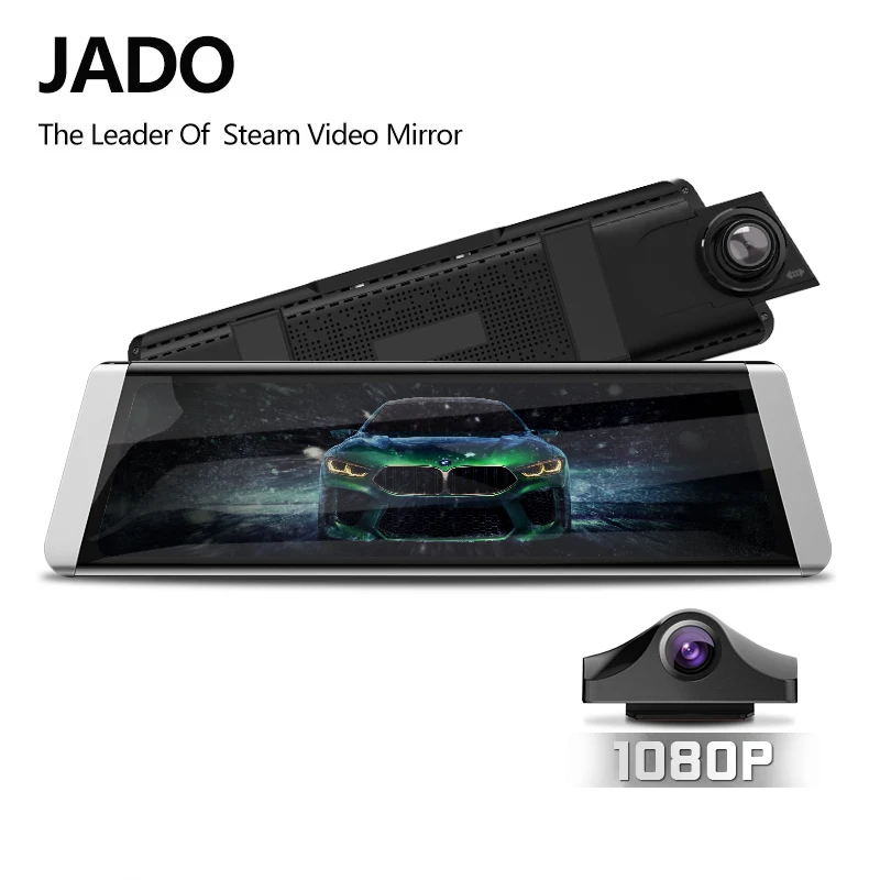

Видеорегистратор JADO D800s X7, потоковое зеркало заднего вида, LDWS GPS трек 10 IPS сенсорный экран Full HD 1080P Автомобильные видеорегистраторы
