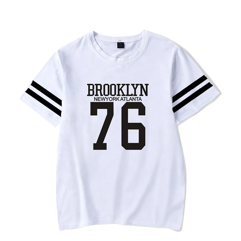 Футболка BROOKLYN 76 с принтом летняя модная футболка в стиле хип-хоп для мужчин и