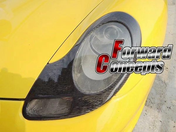 Для 2 отверстий 986 911 BOXSTER 996 фары крышки веки планки углеродного волокна|fiber trim|fiber