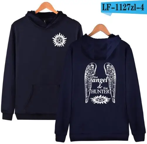 Navy Blue Aikooki сверхъестественные ангельские и охотничьи толстовки для мужчин и женщин, худи и толстовка, Мужская толстовка, брендовая модная одежда, сверхъестественное - Цвет: Navy Blue