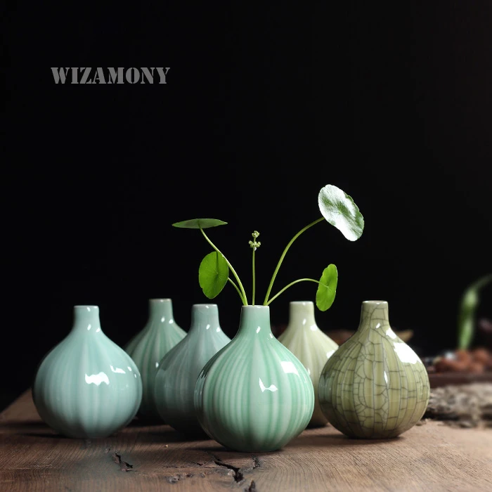 6 типов лидер продаж традиционная китайская фарфоровая Настольная Ваза Longquan Celadon