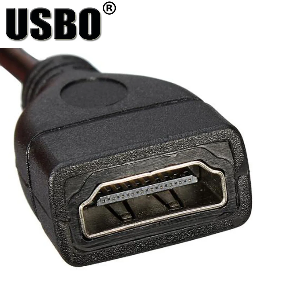 Черный Позолоченный 10 см HDMI кабель передачи данных для телефона