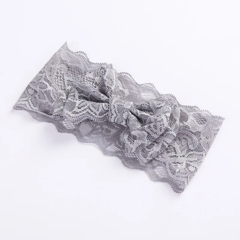 Baby Bowknot Headband Knitted Lace Children Girls elastic hair bands Turban for girl Headbands Summer bandeau bebe | Мать и ребенок