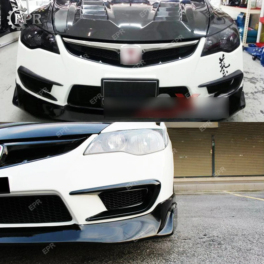 Для Honda Civic 8TH GEN FD2 углеродное волокно передний бампер вентиляционные отверстия