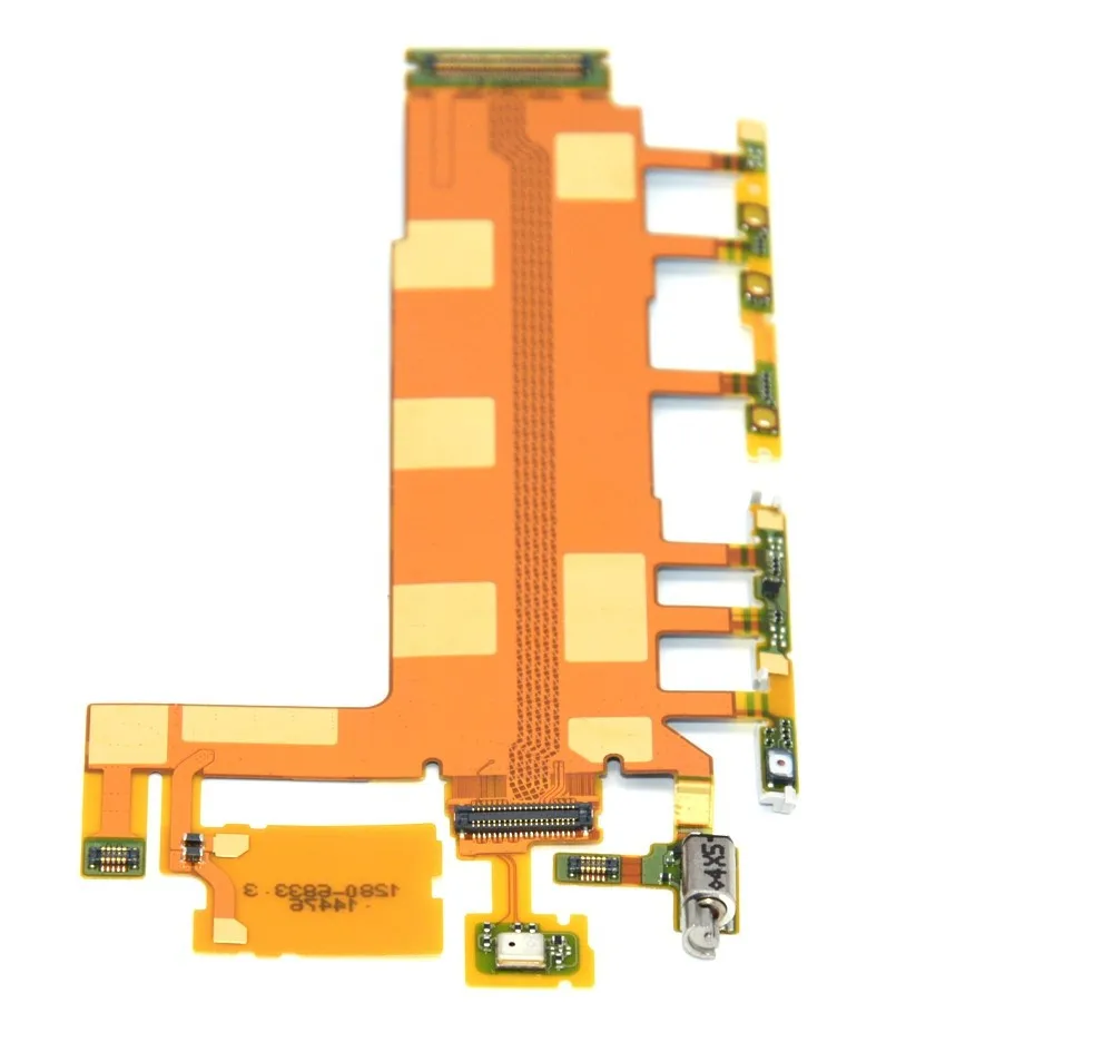 Оригинальная Кнопка питания гибкий кабель для sony Z3 D6653 D6603 переключатель громкости микрофон Вибратор для замены запчастей