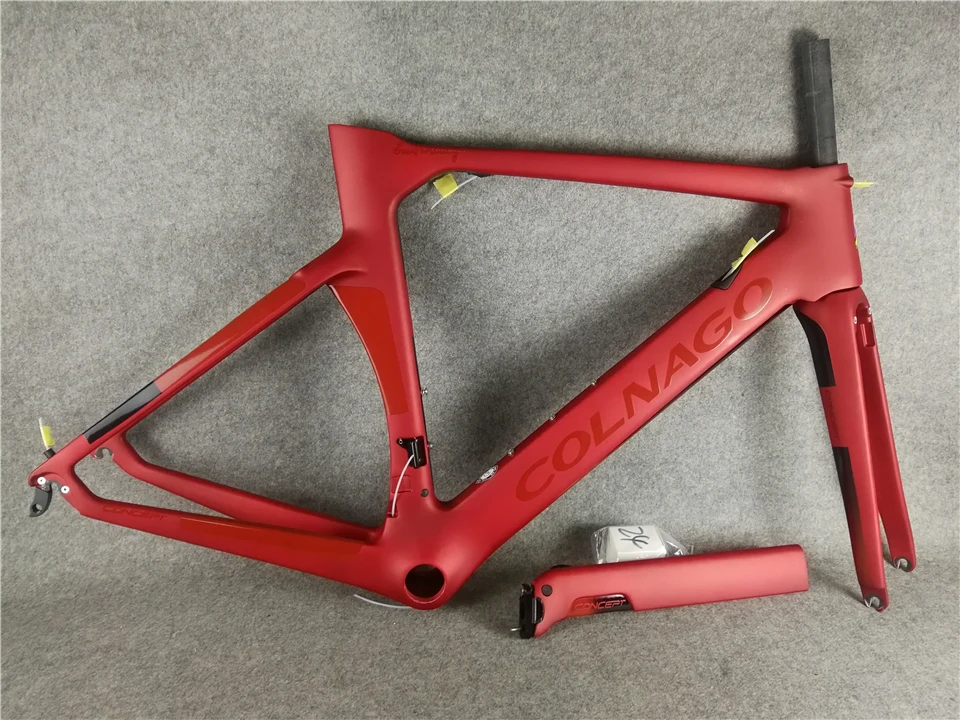 13 цветов красный Colnago концепция карбоновая рама матовая отделка велосипед набор углеродных дорожных Рам BB386