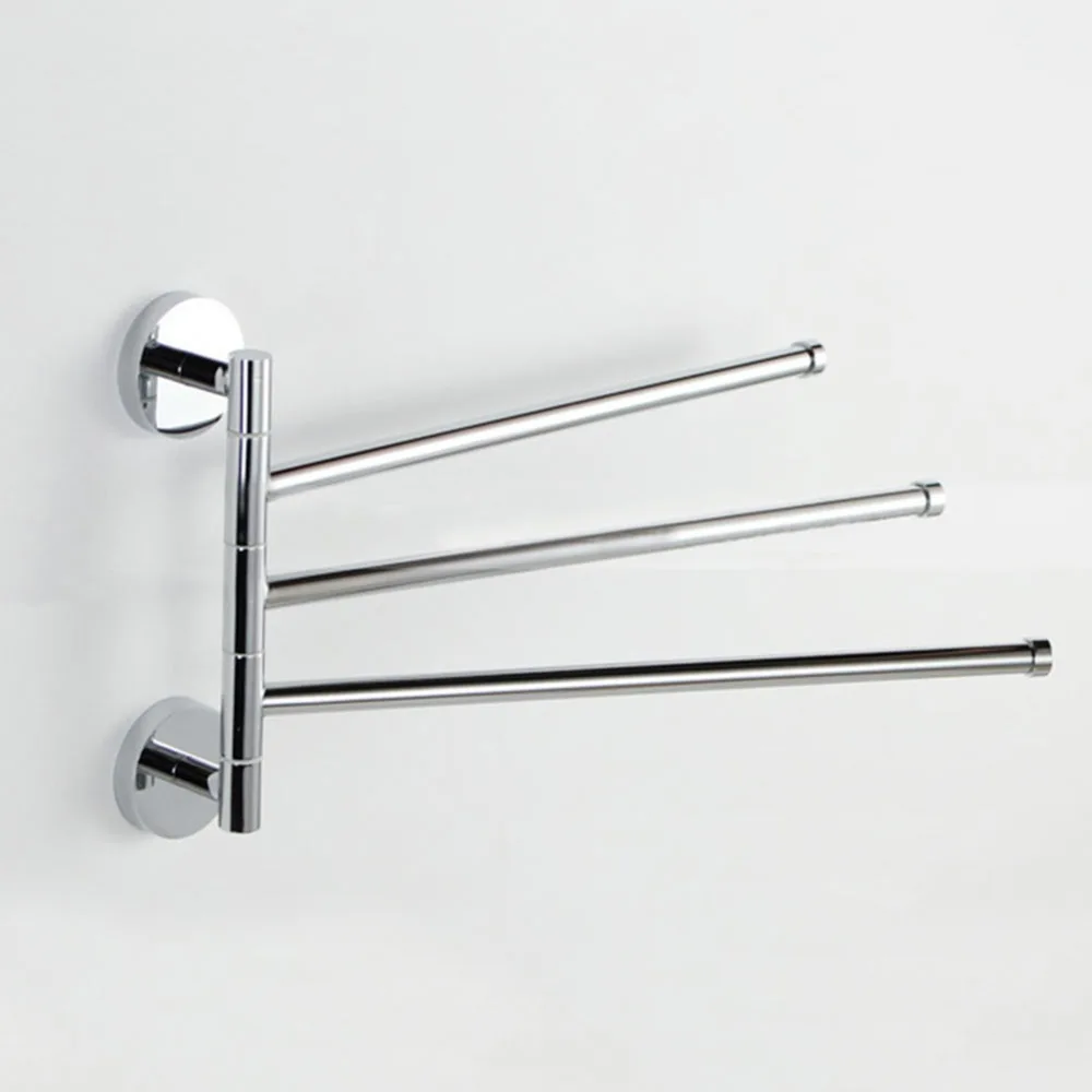 EHOMEBUY 2019 Towel Rail Stainless Steel Holder Rotating Wall Mounted Home Bathroom 2/3/4 Arms Rack Bar | Обустройство дома