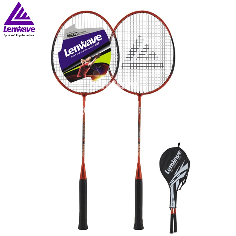 1 пара Быстрая доставка Ракетки для бадминтона Lenwave Брендовые спортивные Training