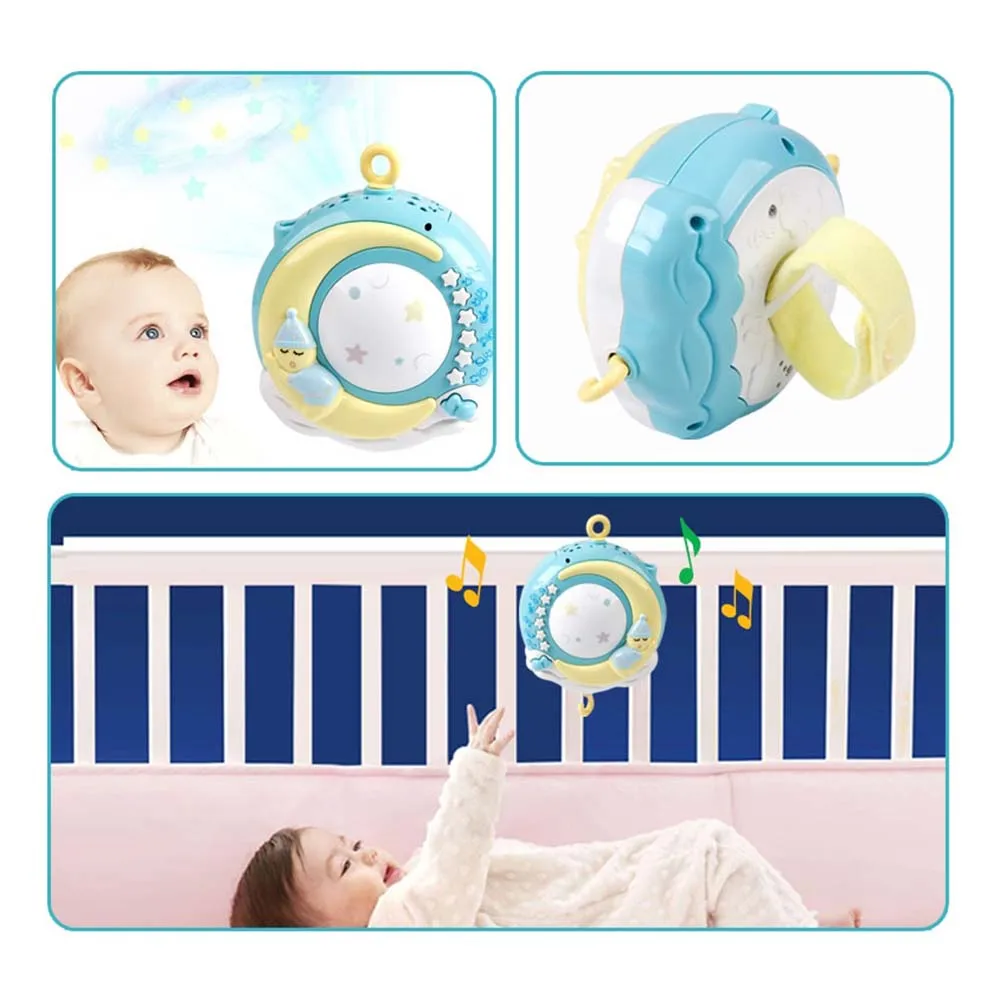 Goedkoop Baby Elektronische Rammelaars Crib Speelgoed Houder Roterende Bed Bel Muziekdoos Projectie Pasgeboren Baby Sussen Grappige Afstandsbediening Speelgoed