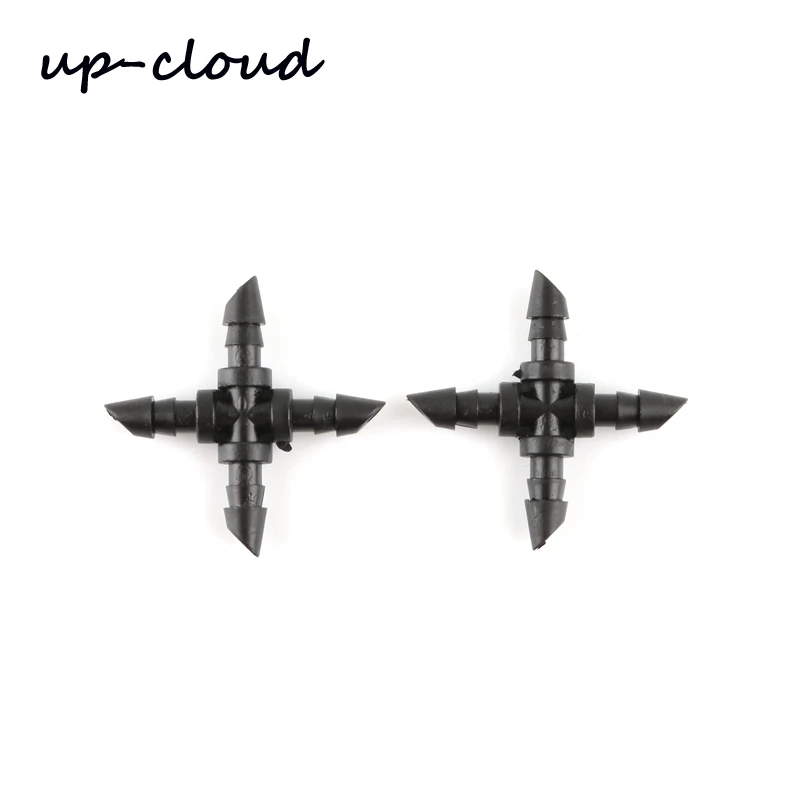 Соединитель для садового шланга с бородкой UP CLOUD 4/7 мм 20 шт. 4 ходовой соединитель