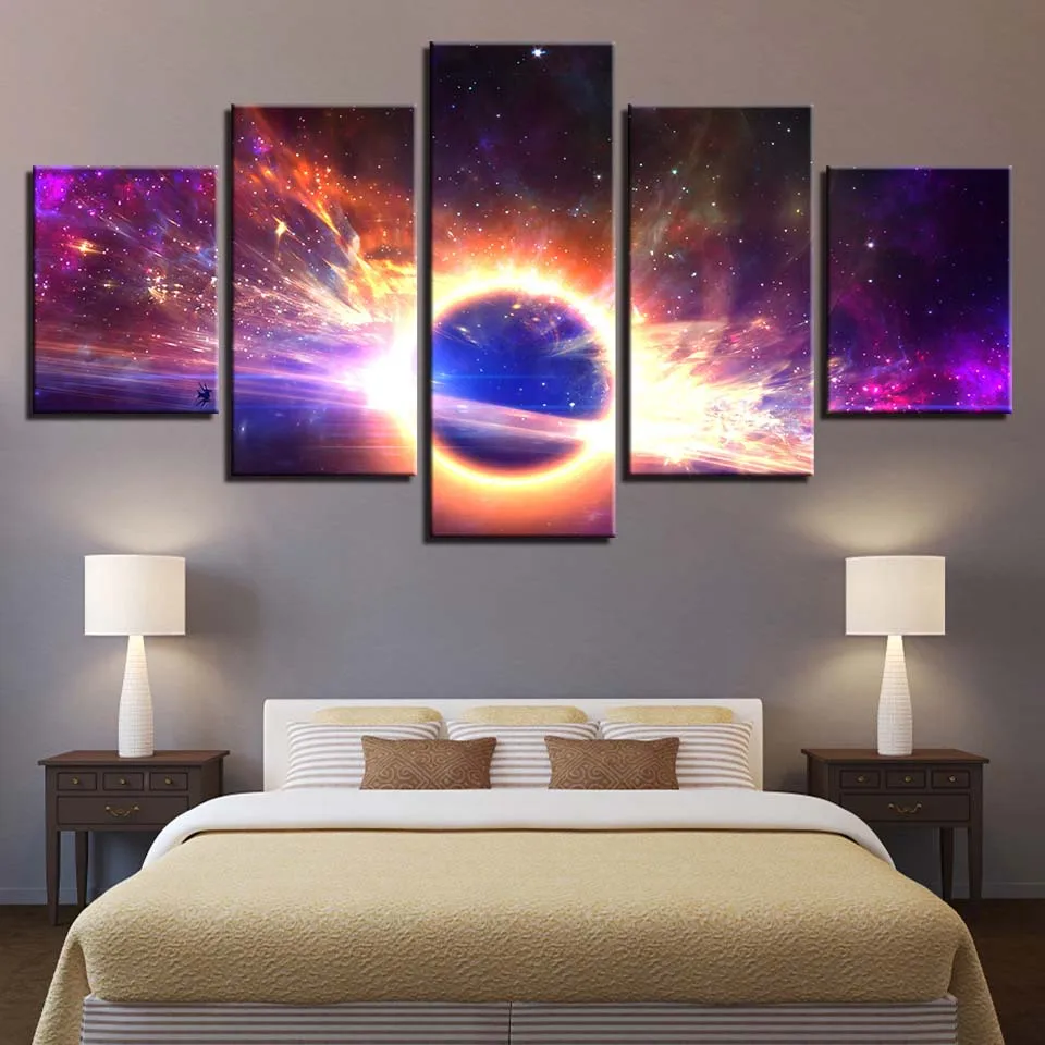 

Home Decor Canvas Painting HD Prints 5 Pieces Planet Wall Art Landscape Modular For Living Room Bedroom Pictures Artwork Poster