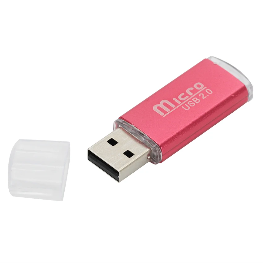 

High Quality Metal Colourful Mini USB 2.0 Card Reader for Micro SD Card TF Card Adapter Memory card reader 500pcs