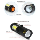 Мощный тактический светодиодный фонарик 2000 лм, фонарик с зумом для самообороны, портативный мини-фонарик, светодиодный фонарик с 4 режимами
