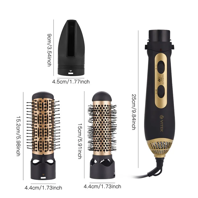 

CkeyiN 3 In 1 Straightening Brush Multifunctional Styling Tool 1200W Hairdryer Brush For Hair Professinal Salon Women Hair Brush