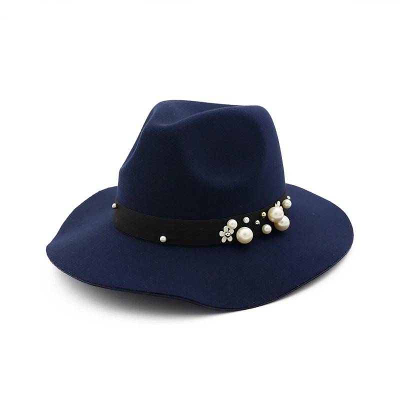 Женская винтажная шляпа федора с крупными полями Осень зима 2019|Женские фетровые