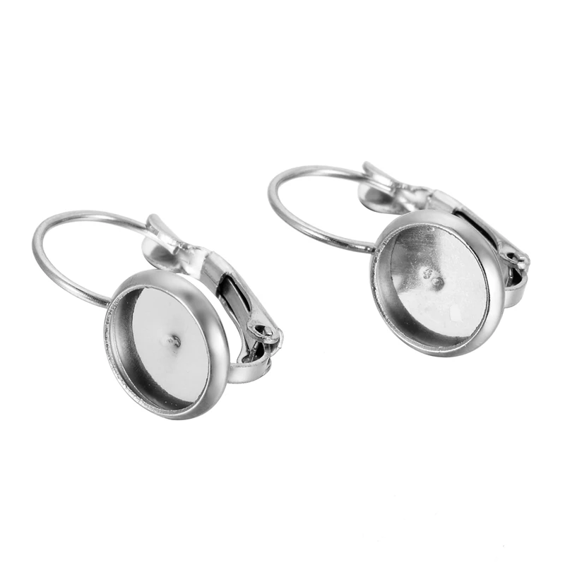 10Pcs 19x13mm Stainless Steel Earring Clips Women's Findings 2019 Trendy Ear DIY Jewelry Making Accessories Earrings Clip Gift |