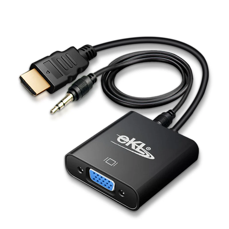 EKL 1080 P HDMI TO VGA Adapter конвертер для кабеля с аудио кабель HD ТВ Xbox PS3 PS4 ноутбука коробка
