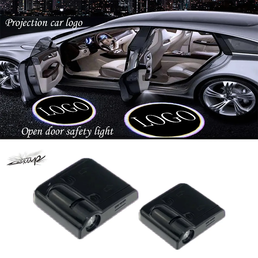 Maxup 2pcs светодиодные логотипы огни для автомобильной двери Добро пожаловать Ssangyong