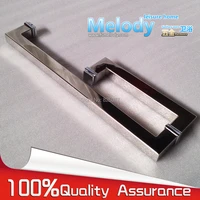 frameless shower door square tube handle l shape 304 stainless steel chrome hd04