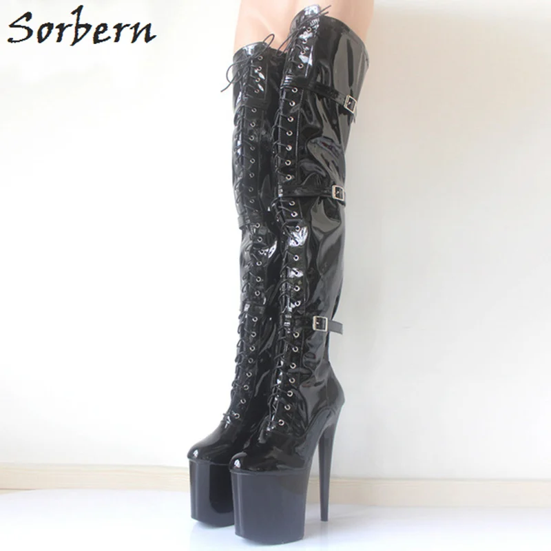 

Sorbern Sexy Over The Knee Thigh High Boots Extrem High Heels 20Cm/8" Shoes Ladies Platform Heel Boot Night Club Party Boots