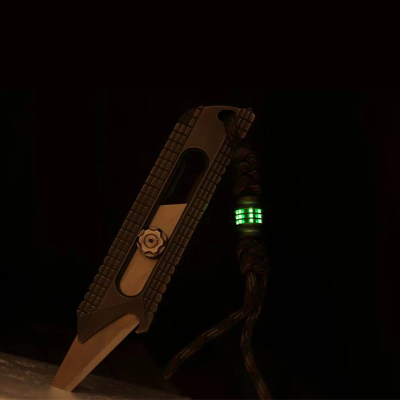 V титановый сплав TC4 нож бусины шнурок Паракорд веревка Открытый Кемпинг