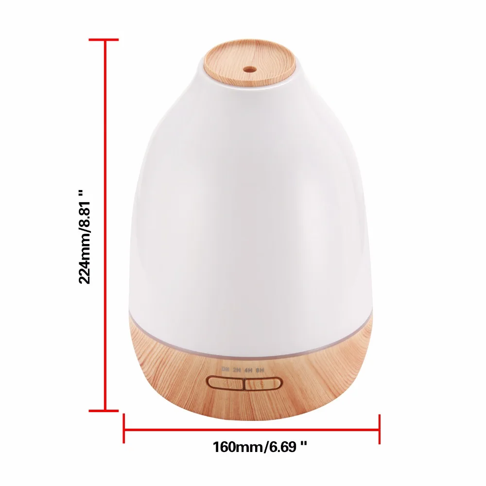 INVITOP 500ml Air Humidifier Wood Grain Ultrasonic Essential Oil Diffuser Aroma Purifier 7 Color LED Change 110v-240v | Бытовая техника