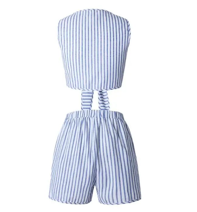 Новинка 2017 года без рукавов Летний Стиль Пляж Комбинезоны для малышек Для женщин