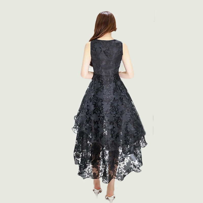 Женское пляжное платье WMSWJH из органзы с круглым вырезом и ласточкиным хвостом