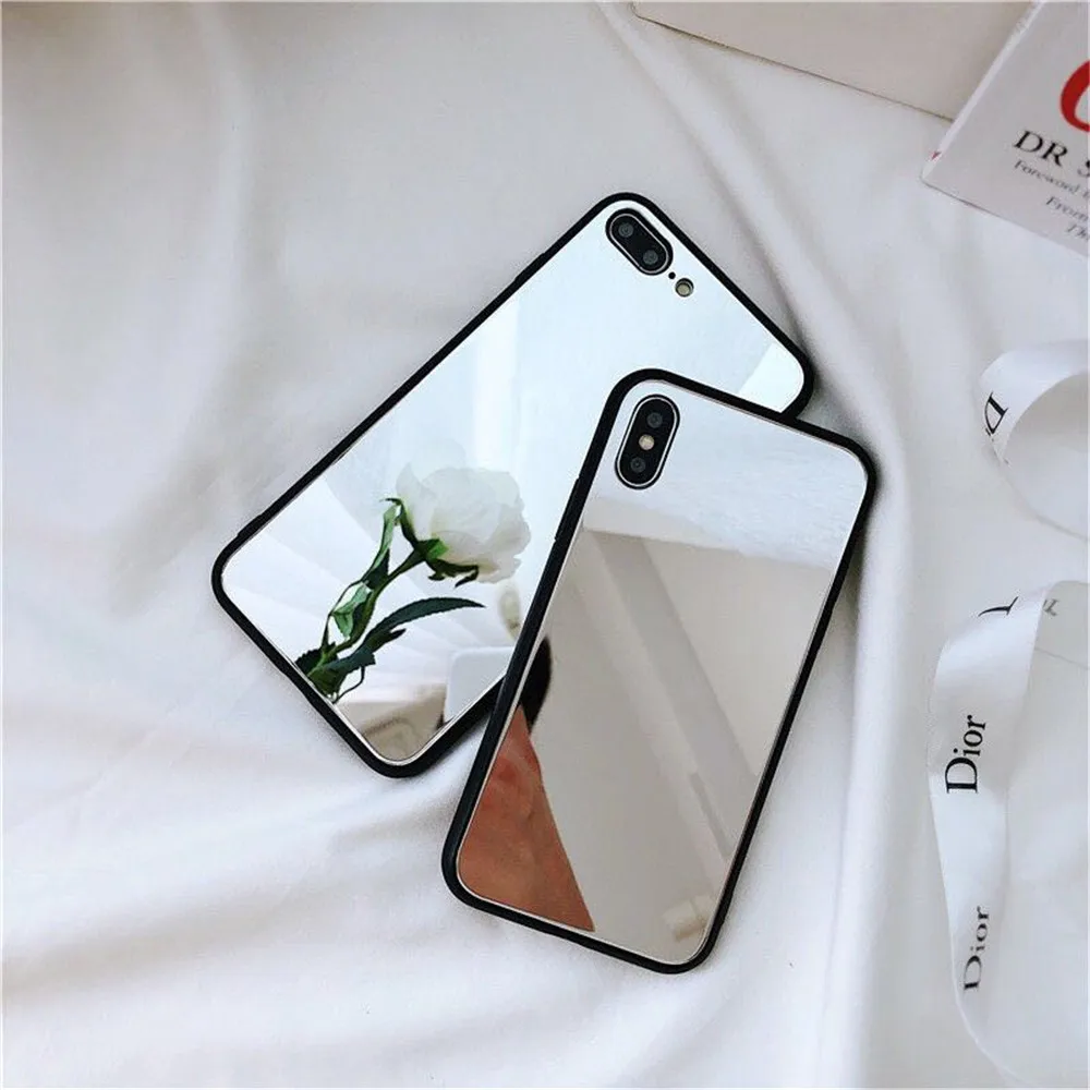 Makeup Mirror Back Fitted Phone Case for OPPO R9S R11 R11S A37 A59 F1S A57 A39 F5 A73 A83 A1 F7 F9 A7X A3 A5 A3S Stylish Shell |