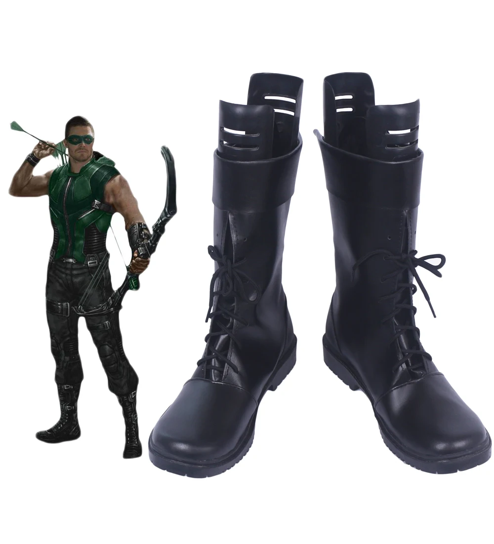 Сапоги для косплея Оливера Куин Green Arrow обувь на заказ|Туфли| |