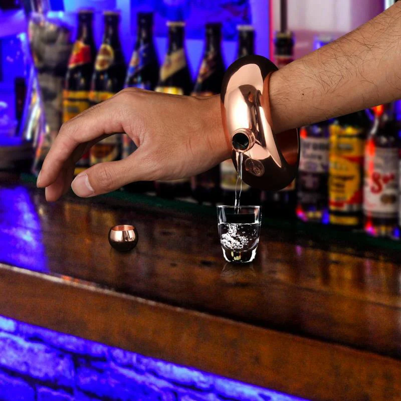 

3.5 OZ Bracelet Flask with Funnel Portable Stainless Steel Bangle Flask Vodka Bottle Liquor Alcohol Whiskey Flagon Wine Bracelet
