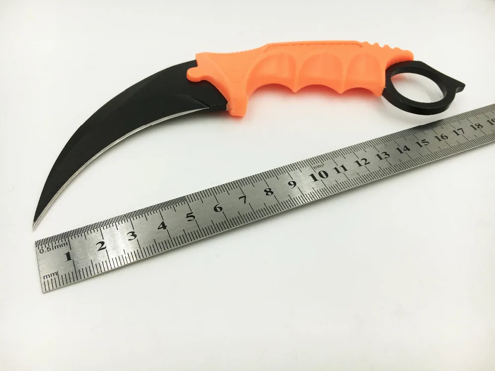 Нож-коготь CS GO нож для шеи с ножнами игровой нож-коготь тигровым зубом оранжевая