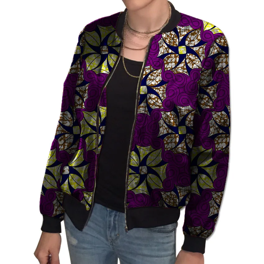 Африканская мода Женская куртка Дашики одежда восковой печати пальто женская