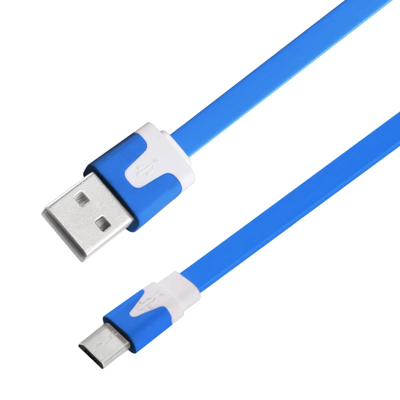 USB Cable Micro 2.0 Sync Charging Flat Noodle Mobile Phone Cables For Android Samsung Huawei Xiaomi HTC LG USBC118 | Мобильные
