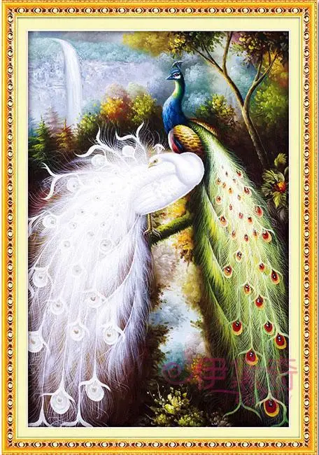 

81*57cm Needlework,DIY Cross stitch,Full Embroidery kit set,Forest lover peacock Cross-Stitch decoration painting wholesale