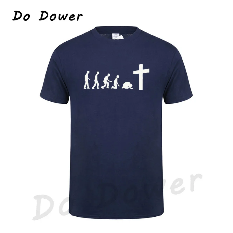 Navy Blue God Is Love Jesus Is Wonderful Team Jesus Evolution Real men Pray футболка христианский Иисус религиозная вера Христос Футболка - Цвет: Navy Blue