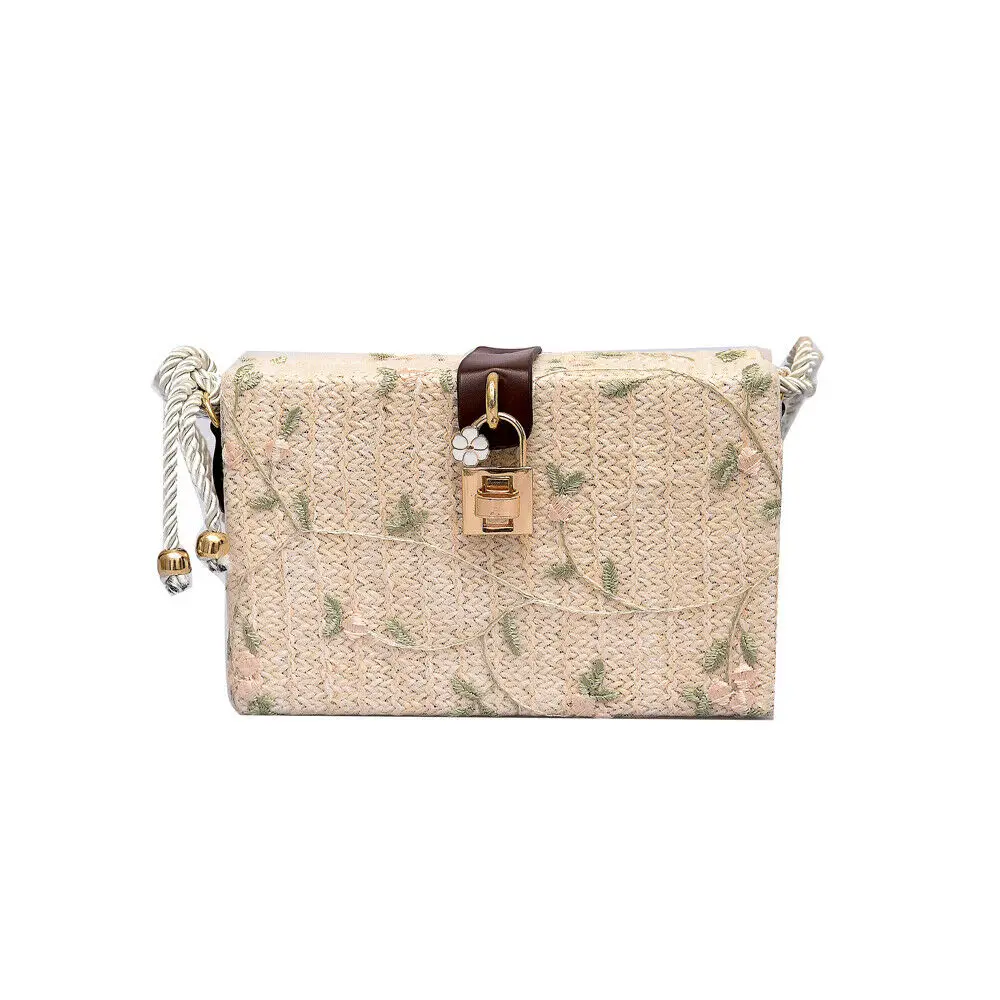 Соломенная Сумка тоут для женщин модная плетеная уличная пляжная сумочка на